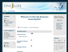 Tablet Screenshot of learning.onelifeamerica.com